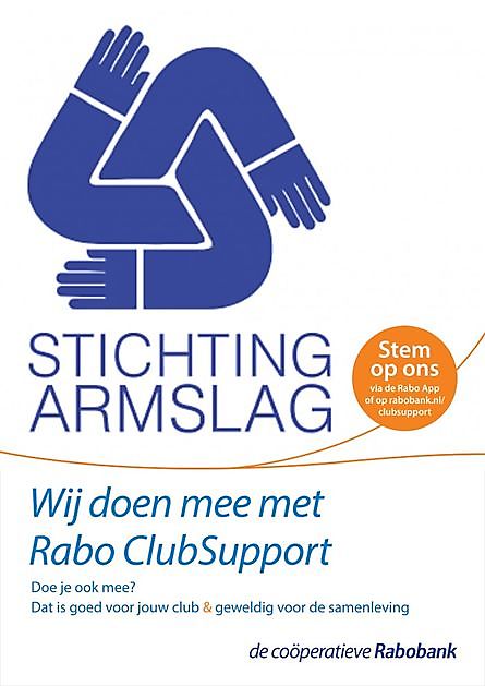 Rabo Clubsupport nog 11 dagen om te stemmen t/m 24 september Stichting Armslag Stadskanaal